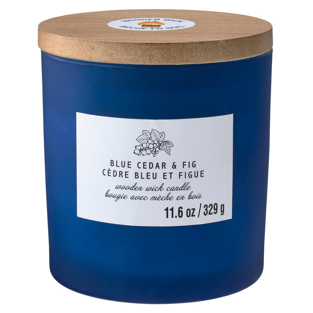 Blue Cedar &#x26; Fig Wooden Wick Jar Candle by Ashland&#xAE;